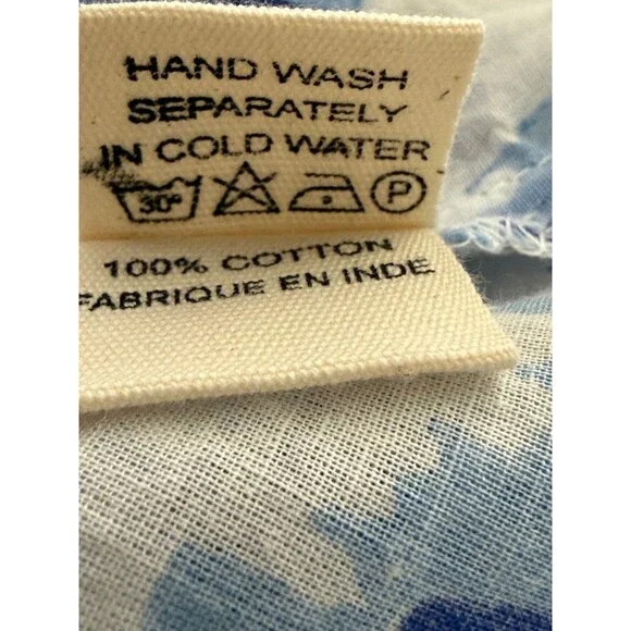 Dolma Women's Cotton Amelia Tunic Dress Blue Geometric Print Lightweight Small - Picture 11 of 11